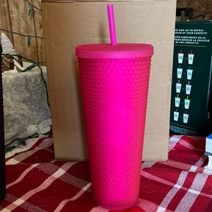 Starbucks Hot Pink Studded Matte Tumbler